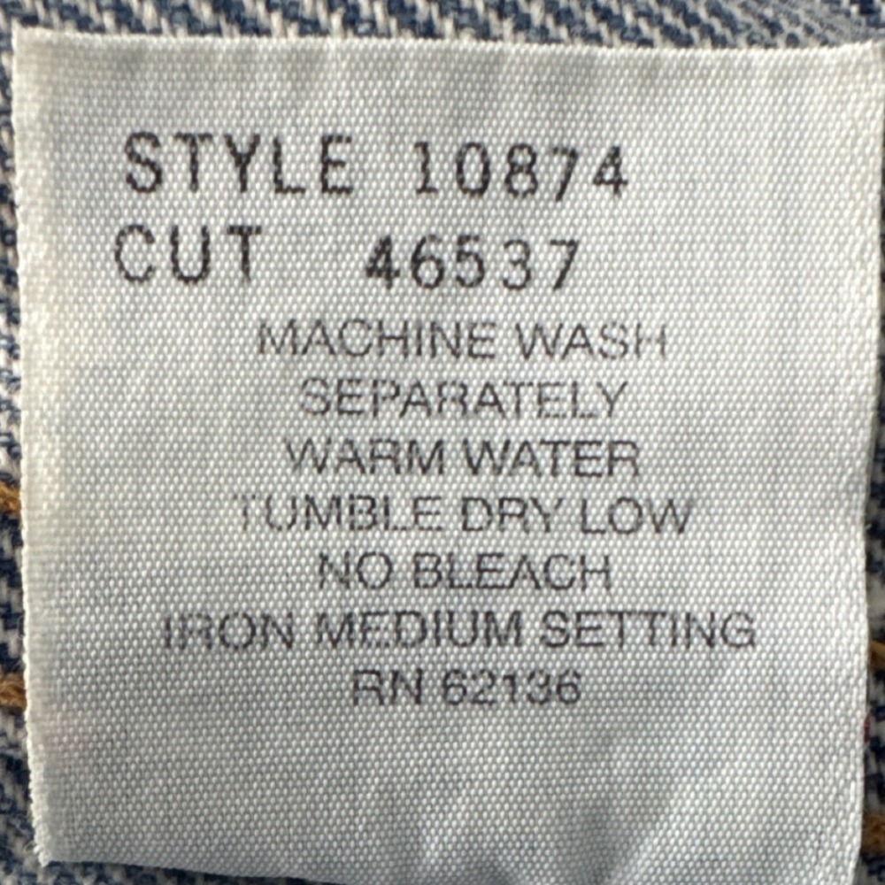 Vintage 90s Guess USA American Tradition Denim Jean Jacket Women Large USA Made - Picture 7 of 9